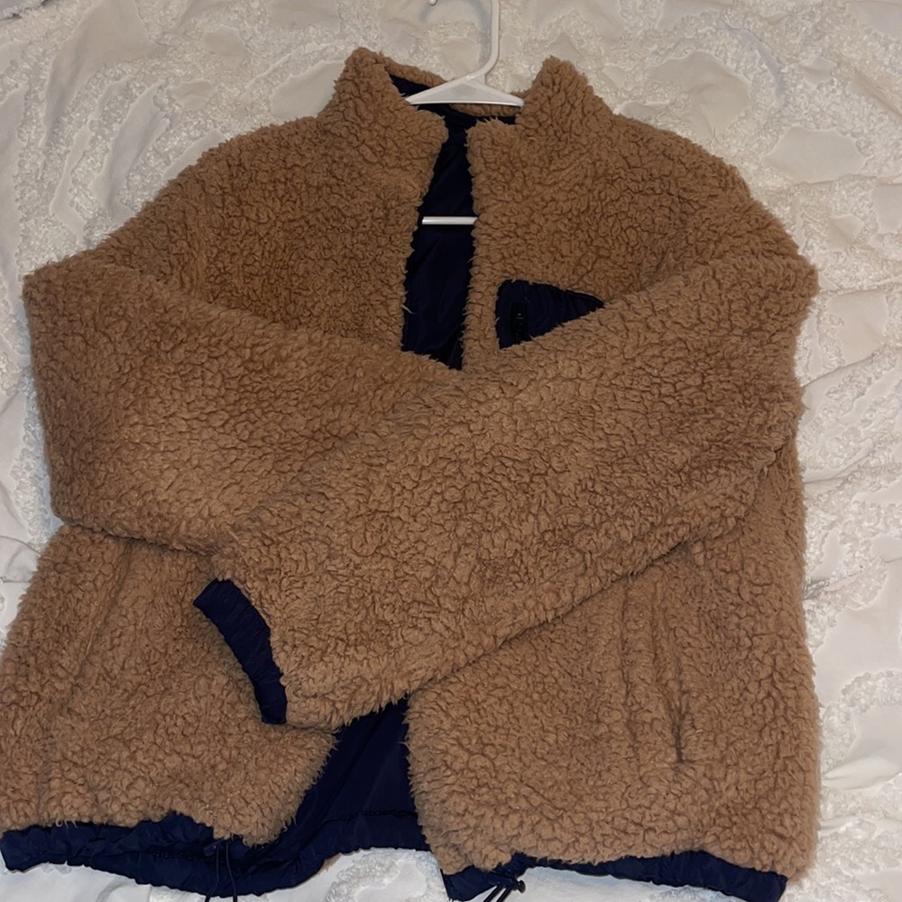 reversible teddy coat